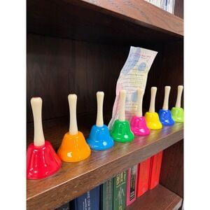 Rainbow Music Bells Set with Song Sheet Kids Learning Musical Instrument Toy